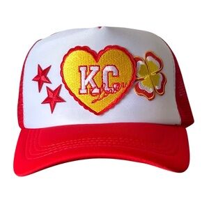 KC Trucker Hat with Embroidered Patches